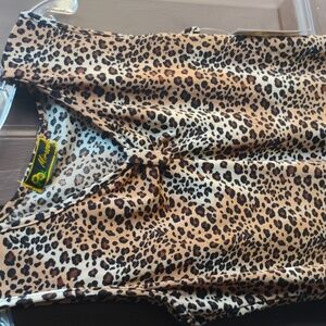 Sleeveless Animal Print Shirt